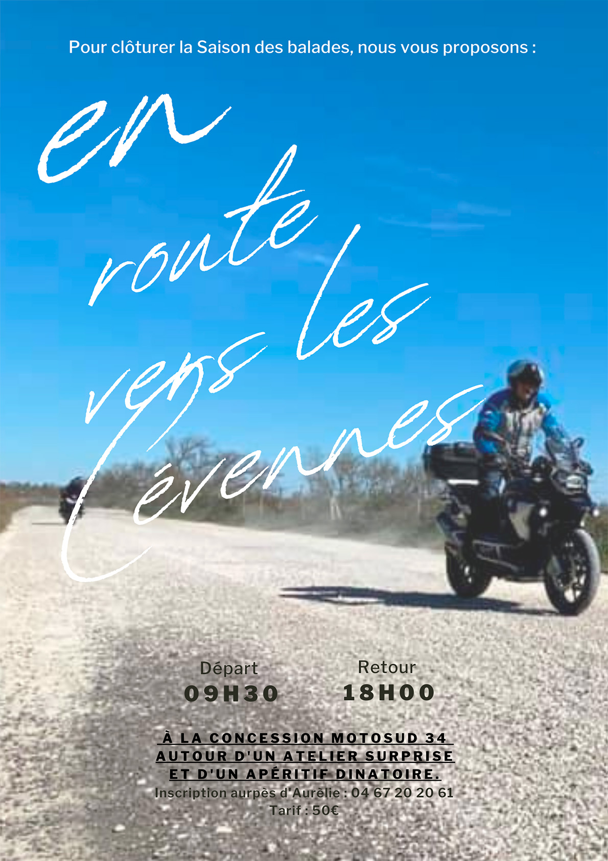 BALADE MOTO, direction les Cévennes